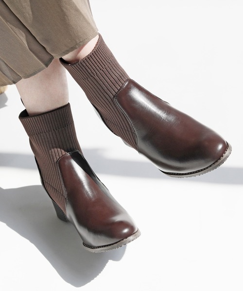 リーカ/ニットブーツ RiiiKa（リーカ） ブーツ 「RiiiKa/リーカ」リブニットソックスブーツ