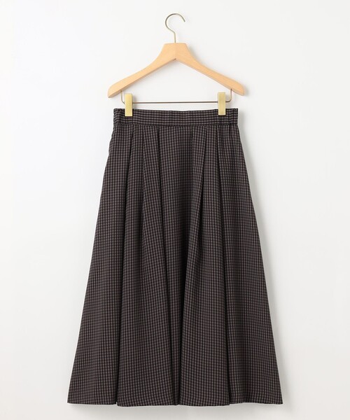 レディース スカート 「洗える・4色展開」ウーステッドライクギャバ  