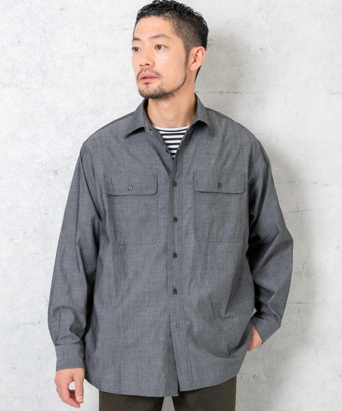 URBAN RESEARCH ROSSO MEN シャツ 「XLサイズあり」シャンブレーデニム