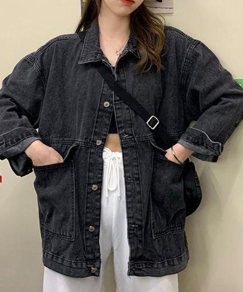 【週末限定価格】シールームリン　LOOSEシルエットデニムGジャン Wideカフスdenimシャツジャケット