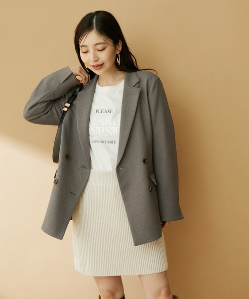 VIS（ビス） スカート 「洗える」ミニ丈タイトニットスカート