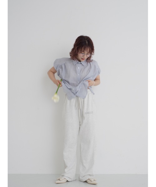 M 大容量バッテリー付❣️スウェット生地でシャシャカしない⭐️電熱パンツ レディース jumelle スウェットパンツ ジャージ 「セットアップ着用可，低