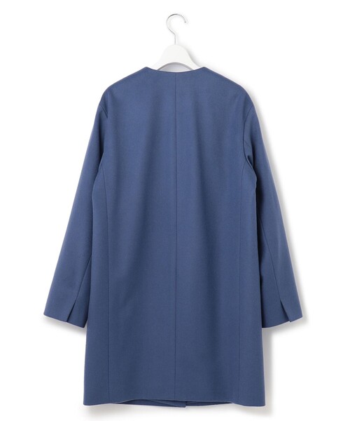 ノーカラーコート コート ウールカシミヤビーバー ノーカラー