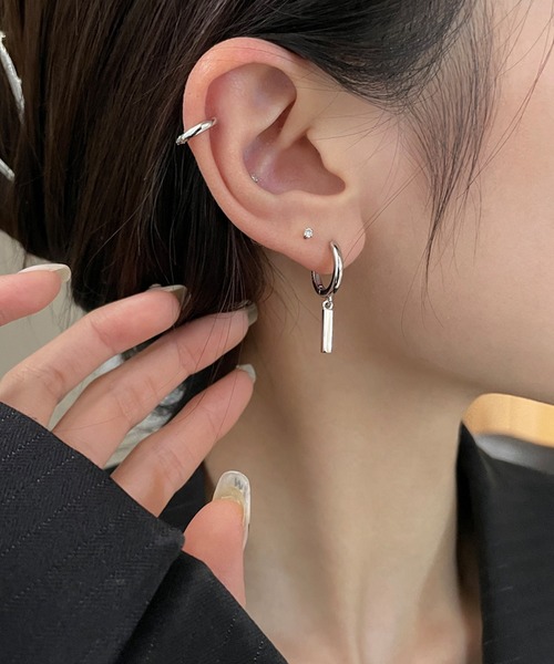 NO WAY ピアス バーデザインスウェイリングピアス/ペア(RZ) レディース