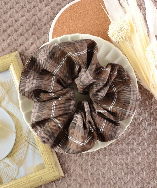 Mayree シュシュ 「float」チェック柄 ボリューム シュシュ : ZOZOTOWN