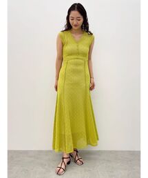 LAGUNAMOON（ラグナムーン） ワンピース レース編みパイピングニット