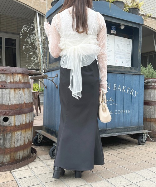 apres jour ベスト ジレ チュールバックリボンビスチェ