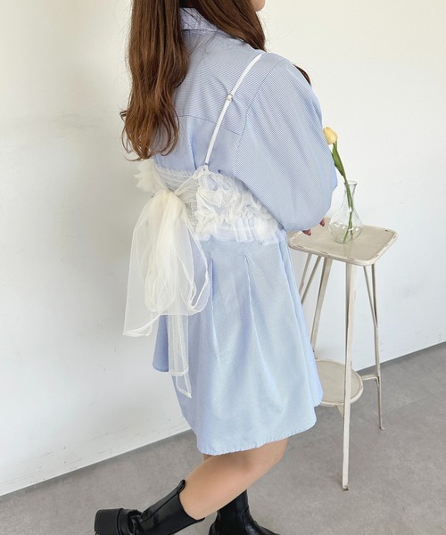 ベスト ジレ バックリボンビスチェ レディース apres jour ベスト ジレ チュールバックリボンビスチェ