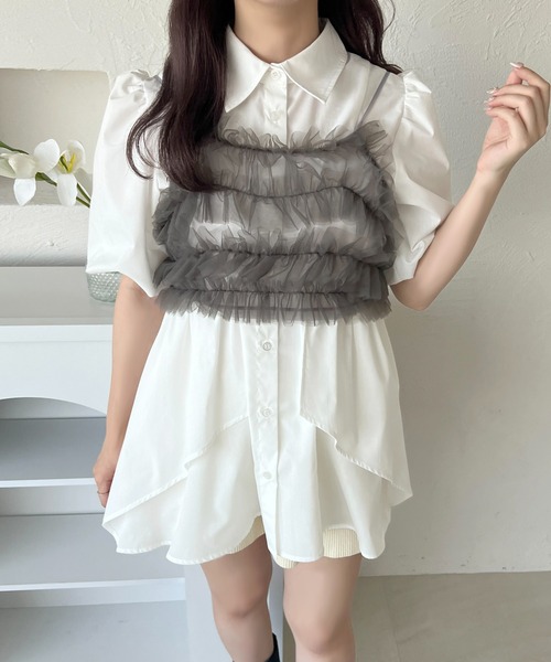 ベスト　ジレ　新品未使用品　タグ付き　フリル付き(取り外し可能) お値引き フリルジレ ジレ ベスト 新品 タグ付き｜Yahoo!フリマ（旧PayPayフリマ）