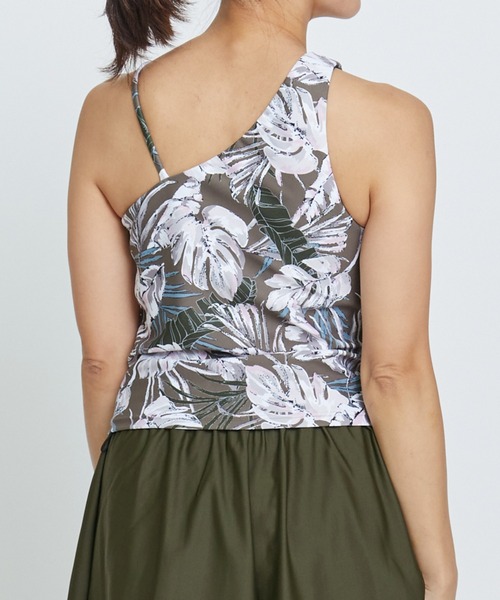 Julier lauae leafプリントアシメミドルトップス レディース Julier lauae leafプリントアシメミドルトップス レディース