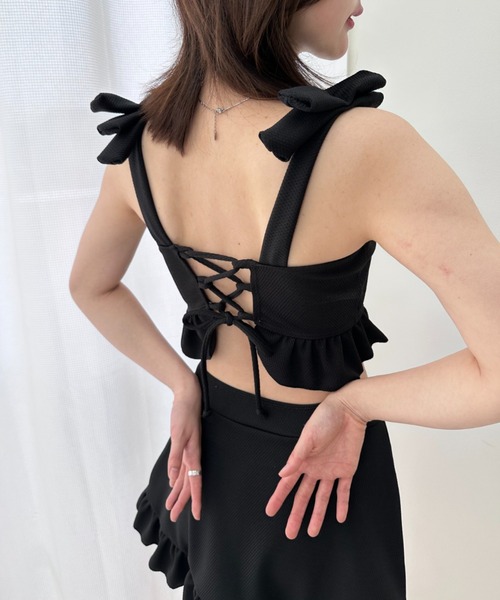 gossip!ロサンゼルス 水着 レースアップアクセントガーリー