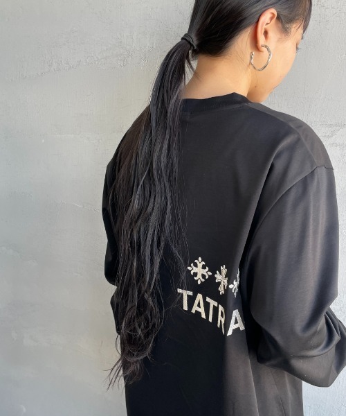 タトラス TATRAS☆ワンポイントロゴ入りロンT 長袖シャツ 定番黒 - 七 