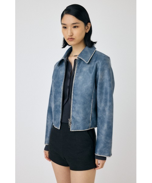 MOUSSY コート アウター FAUX LEATHER MINIMAL ジャケット