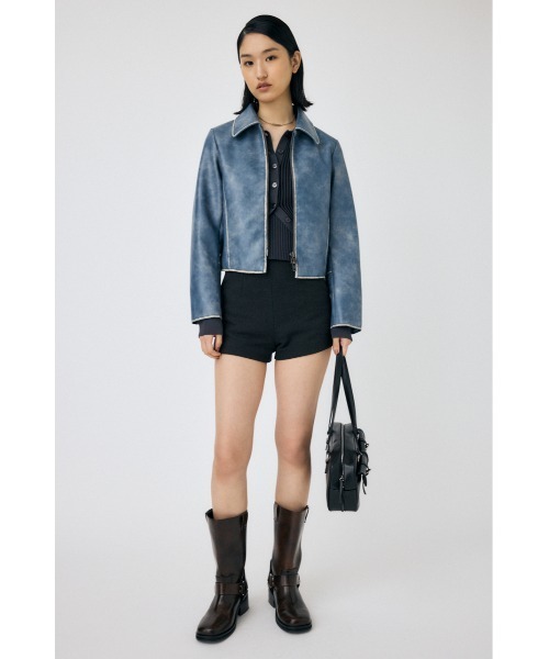 MOUSSY コート アウター FAUX LEATHER MINIMAL ジャケット