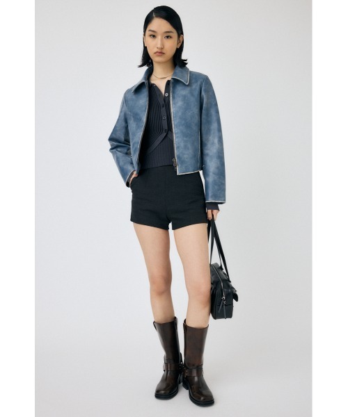 MOUSSY コート アウター FAUX LEATHER MINIMAL ジャケット