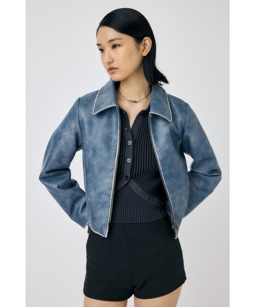 MOUSSY コート アウター FAUX LEATHER MINIMAL ジャケット