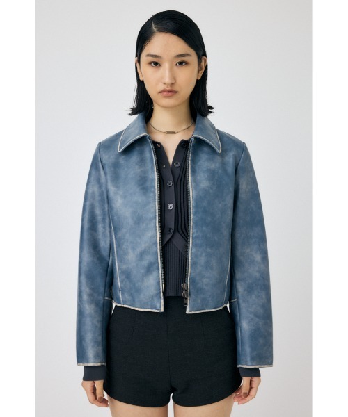 定価の半額以下✨‼️　マウジー　moussy　 ベージュ ジャケット レディース MOUSSY コート アウター FAUX LEATHER MINIMAL ジャケット