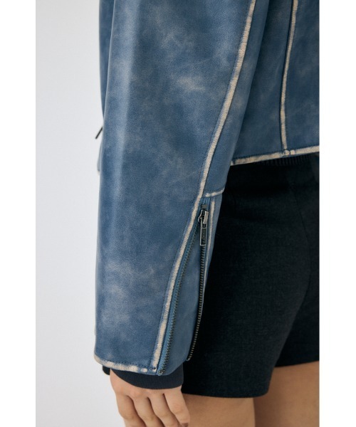 MOUSSY コート アウター FAUX LEATHER MINIMAL ジャケット