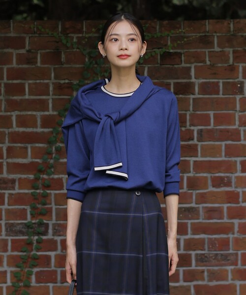 J.PRESS(J.プレス) アンサンブル 「洗える」トリムツイン ニット J.PRESS(J.プレス) アンサンブル 「洗える」トリムツイン ニット