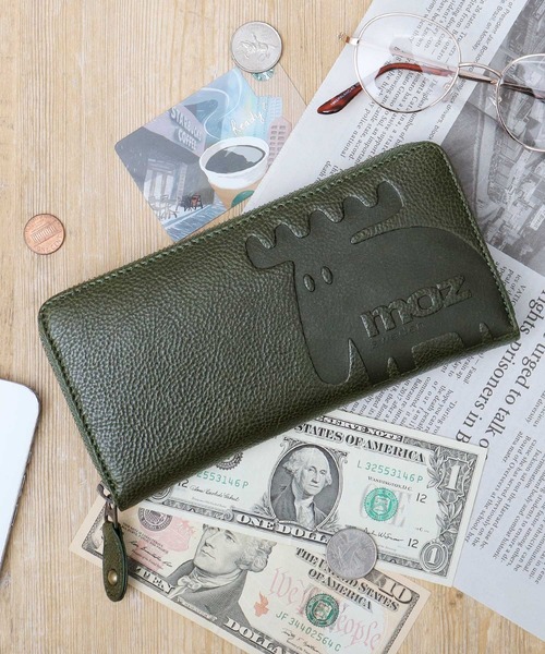 moz（モズ） 長財布 財布 本革 シボレザー ラウンドジップ ロング