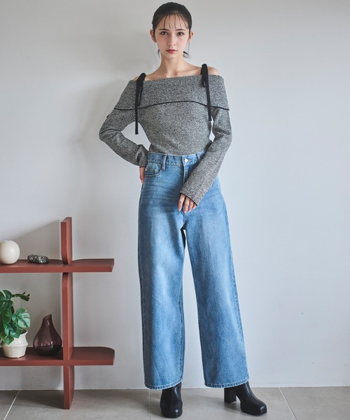【大人のデニムスタイル！】HERMES ストレートパンツ HERMES】カーフスキン×デニム☆お洒落 Kelly Jean 18 ベルト