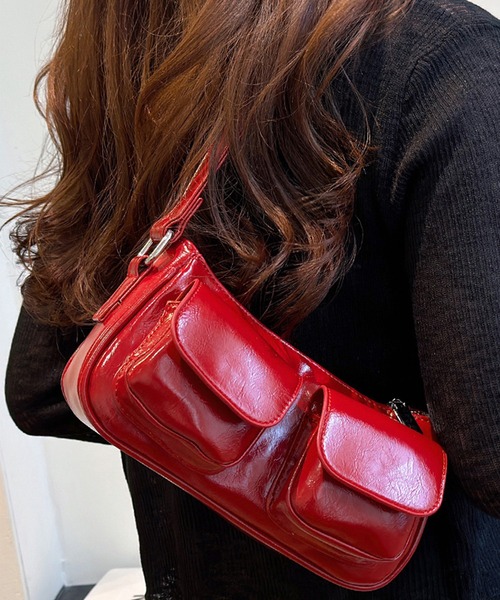 ★Flattered★ ショルダーバッグ カラー: Burgundy Hanna Mini Bag Leather Burgundy Bag – Flattered