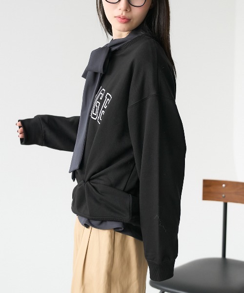 トレーナー スウェット オーバーサイズ カレッジ風ロゴスウェット/トレーナー レディース | TRIANGLE PALETTE | 10