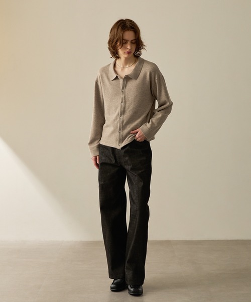 CALLNE ローファー 「CALLNE」Squaretoe Real Leather Heel Loafer