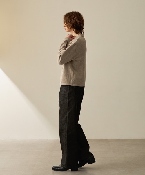CALLNE ローファー 「CALLNE」Squaretoe Real Leather Heel Loafer