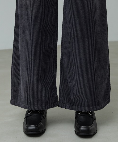ローファー 「CALLNE」Squaretoe Real Leather Heel Loafer / スクエアトゥリアルレザーヒールローファーの画像