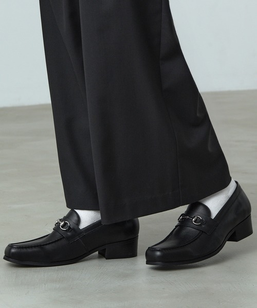 スクエアトゥーブーツローファーレザーcostume national homme CALLNE ローファー 「CALLNE」Squaretoe Real Leather Heel Loafer