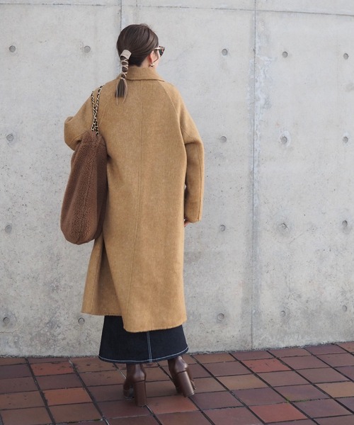 ステンカラーコート コート soutien collar double button coat