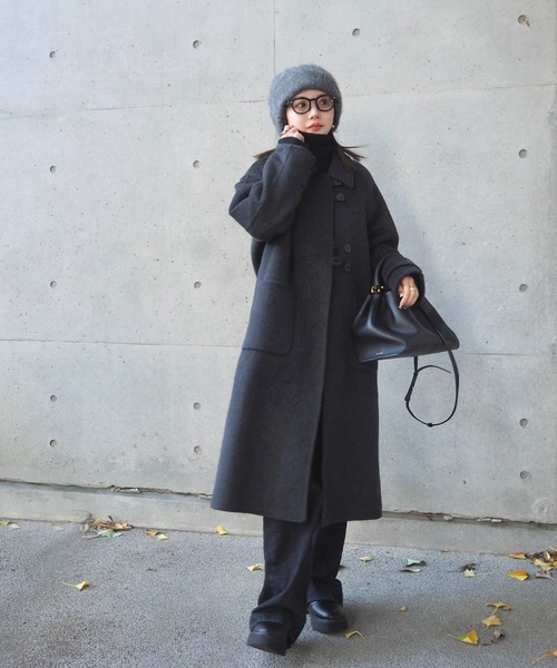 ステンカラーコート コート soutien collar double button coat