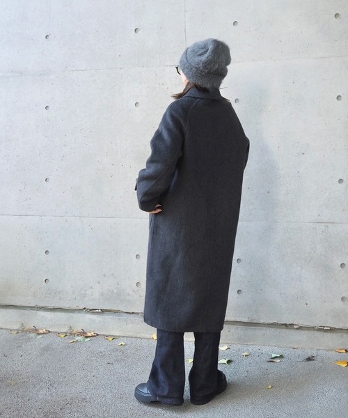 ステンカラーコート コート soutien collar double button coat