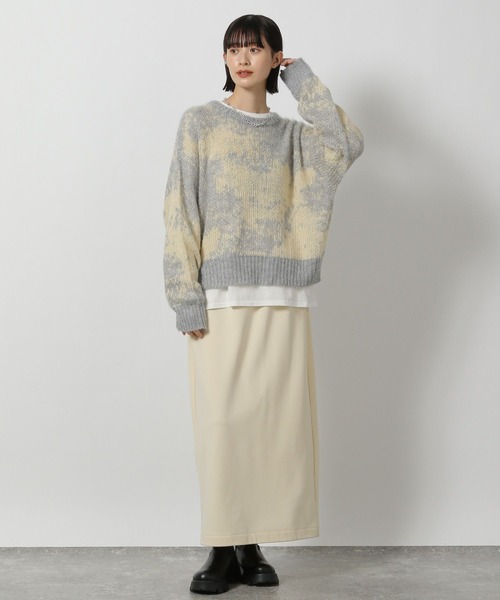 LAKOLE（ラコレ） ニット セーター ニュアンス柄ニットプルオーバー