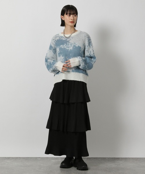 LAKOLE（ラコレ） ニット セーター ニュアンス柄ニットプルオーバー