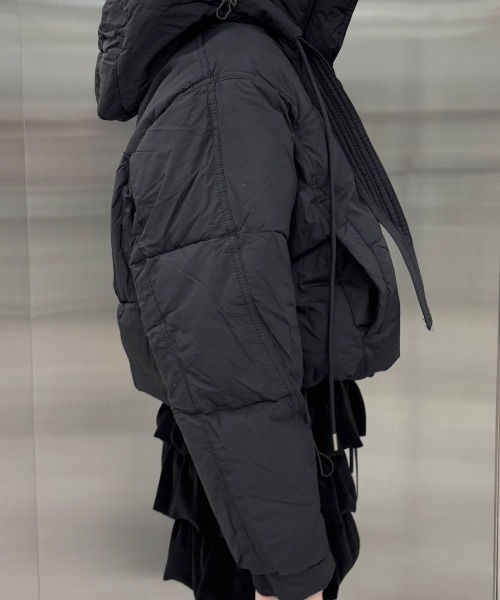 ダウンコート ダウンジャケット 「nmtc+」strap padding hood