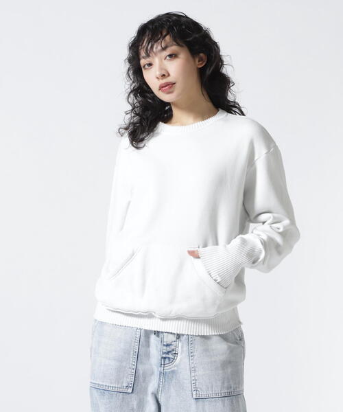 tシャツ PERFECT RIBS（パーフェクトリブズ）Relax Pocket Crew Neck Sweat レディース