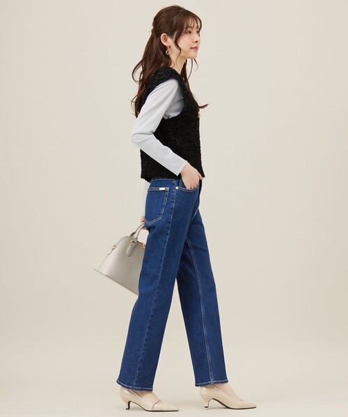 the row センター プレス デニム パンツ 0 青 S クリースライン the row センター プレス デニム パンツ 0 青 S クリースライン