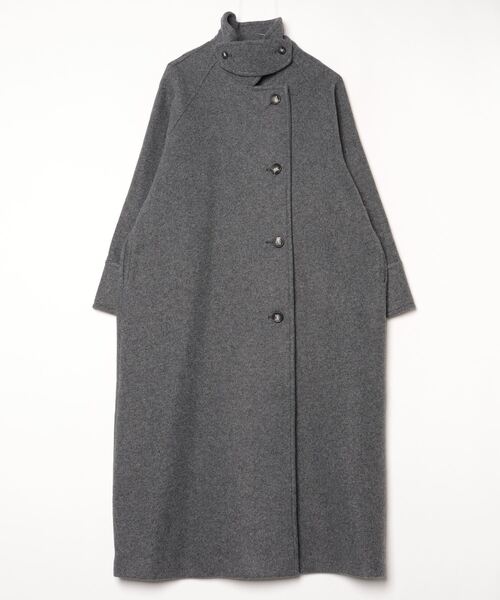 新品　SHIPS　グレー ロングコート ONE SIZE セール】 SHIPS any: ステンカラー シングル ロングコート （ステン