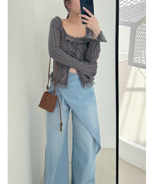 SNIDEL　Sustainableフリルニットプルオーバー定価13200円 Sustainableフリルニットプルオーバー（ニット）｜SNIDEL