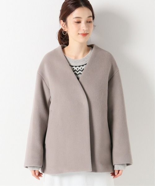 IENA（イエナ） ノーカラージャケット 38 グレー レディース