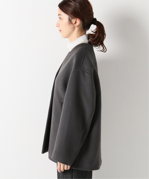 美品 IENAジャケット38 IENA（イエナ） ノーカラージャケット 38 グレー レディース