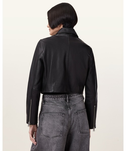 コート アウター ALMA LEATHER JACKET | ALMA レザー ジャケット レディースの画像