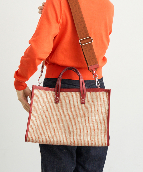 トートバッグ A VACATION/ア ヴァケーション BREAD M SUMAC STRIPE トートバッグ レディースの画像