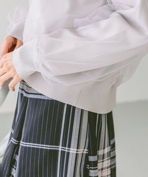 黒服ページ GLOBAL WORK（グローバルワーク） カーディガン チュールドッキング