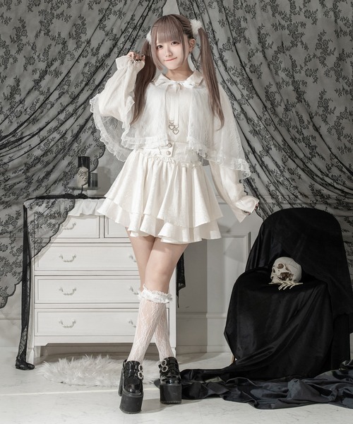 Pal elfy ブラウス シャツ 総レースケープブラウス レディース