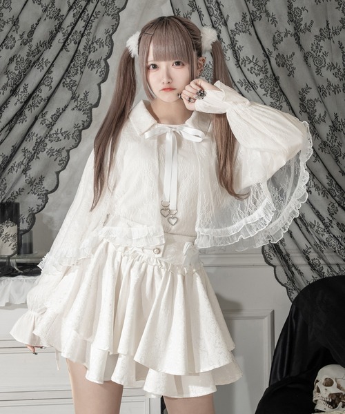 Pal elfy ブラウス シャツ 総レースケープブラウス レディース