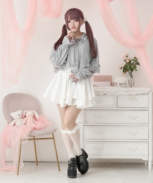 Pal elfy ブラウス シャツ 総レースケープブラウス レディース