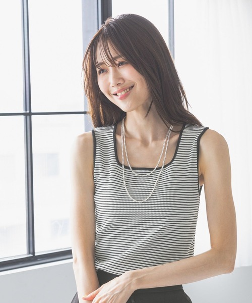 GLOBAL WORK タンクトップ ノースリーブ Beauteeスクエアタンク